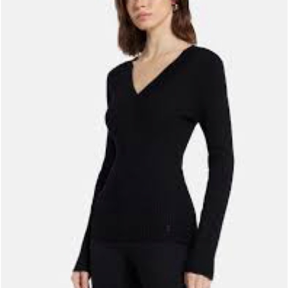 Elegant Black V-Neck Women's Sweater by Jacob Connexion Size XS